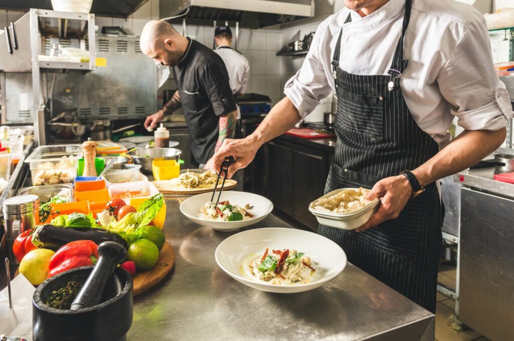 Chef Prepares Food & Avoids Cross Contamination