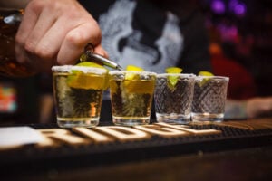 Bartender Pouring Tequila Shots Has TABC Permit