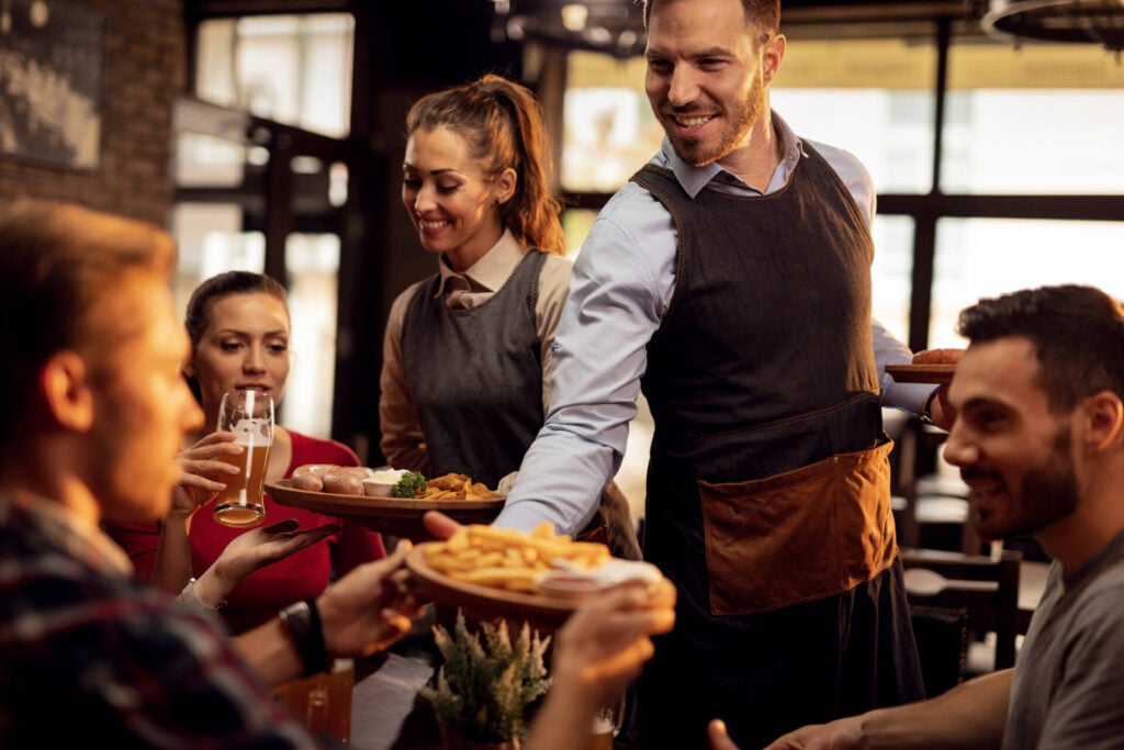 Servers bringing beer & food have Food Handlers Cards & TABC Permits