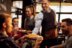 Servers bringing beer & food have Food Handlers Cards & TABC Permits